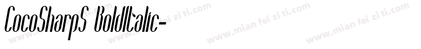 CocoSharpS BoldItalic字体转换